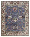 Verlaine Bennet Luxury Wool Rug In Blue