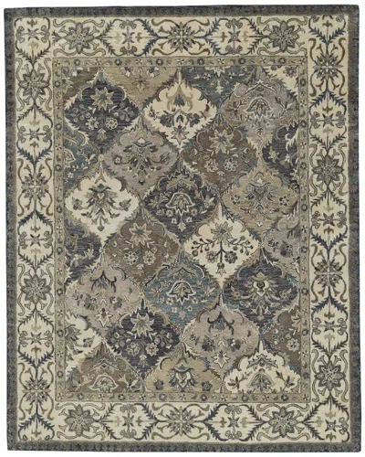 VERLAINE VERLAINE BOTTICINO DIAMOND FLORAL PERSIAN WOOL