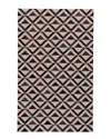 Verlaine Canady Handmade Diamond Leather Rug In Multi