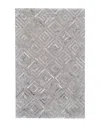 Verlaine Canady Handmade Diamond Leather Rug