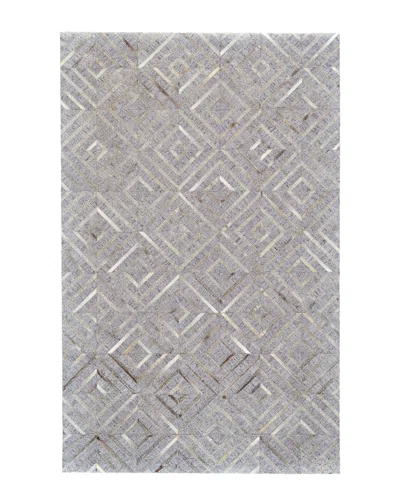 Verlaine Canady Handmade Diamond Leather Rug