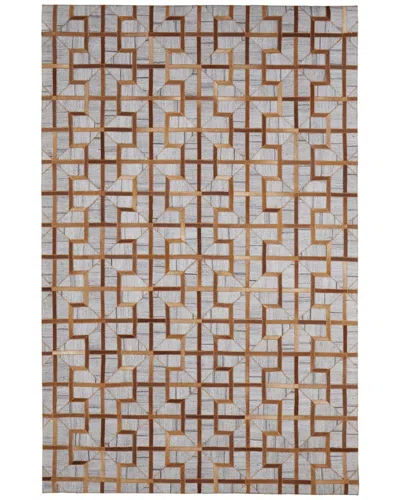 VERLAINE VERLAINE CANADY HANDMADE LEATHER TRELLIS RUG