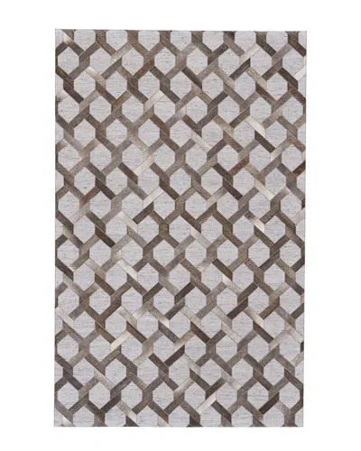 Verlaine Canady Handmade Leather Trellis Rug