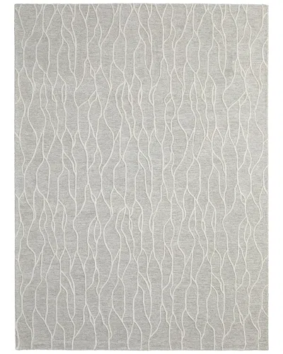 Verlaine Fadden Minimalist Abstract Wool Accent Rug In Gray