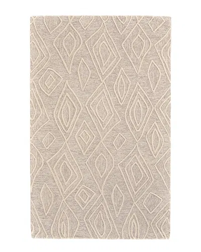 Verlaine Fadden Modern Minimalist Wool Accent Rug