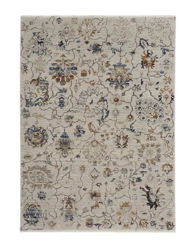 VERLAINE VERLAINE FRENCESS OUSHAK IVORY/BLUE RUG