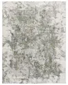 Verlaine Halton Contemporary Marble Accent Rug In Green