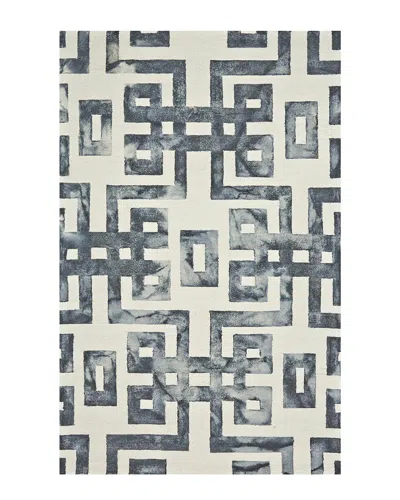 Verlaine Marengo Tufted Greek Key Wool Rug