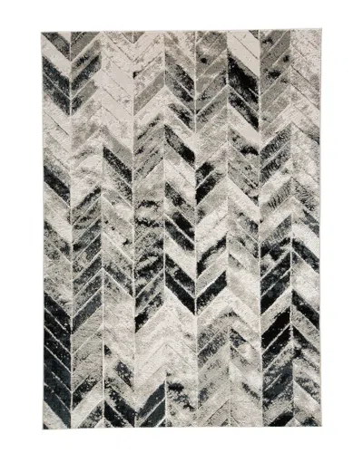 Verlaine Orin Modern Metallic Chevron Rug In Multi