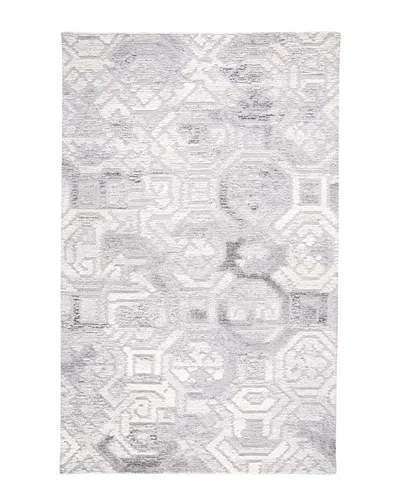 Verlaine Palatez Lustrous Geometric Wool Accent Rug