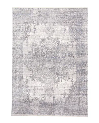 Verlaine Tirza Luxury Distressed Medallion Rug In Gray