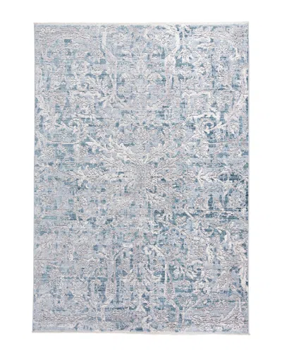 Verlaine Tirza Luxury Distressed Ornamental Rug In Blue