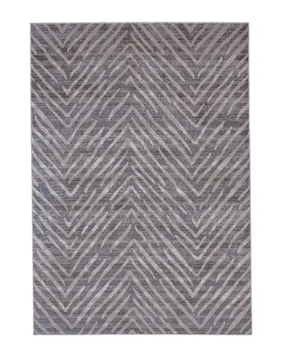 Verlaine Vanhorn Distressed Metallic Chevron Rug