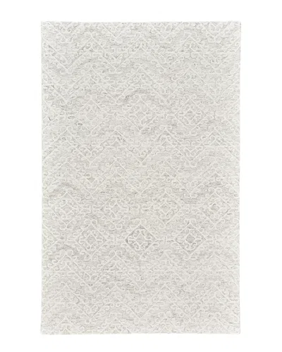 Verlaine Veran Diamond Chevron Rug In White