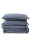 Verlee Cotton Percale Duvet Cover In Slate