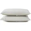 Verlee Cotton Percale Set Of 2 Standard Shams In Sand