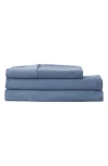 Verlee Cotton Sateen Sheet Set In Ocean Blue