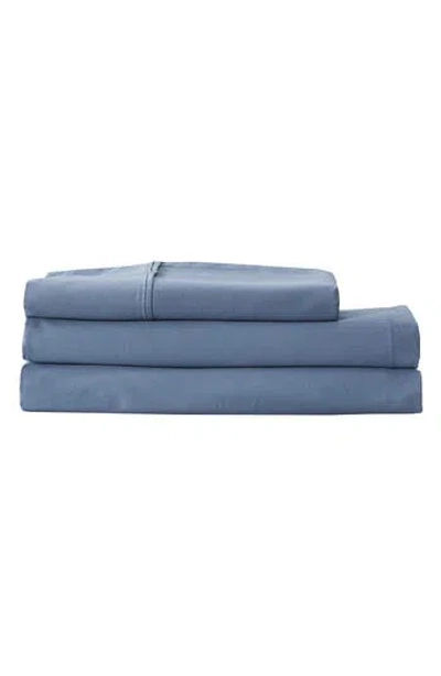 Verlee Cotton Sateen Sheet Set In Ocean Blue