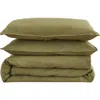 Verlee European Linen Duvet Set In Moss