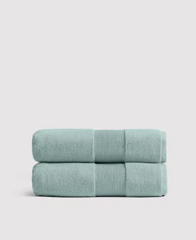 Verlee Organic Plush Turkish Cotton Towels Aegean Blue