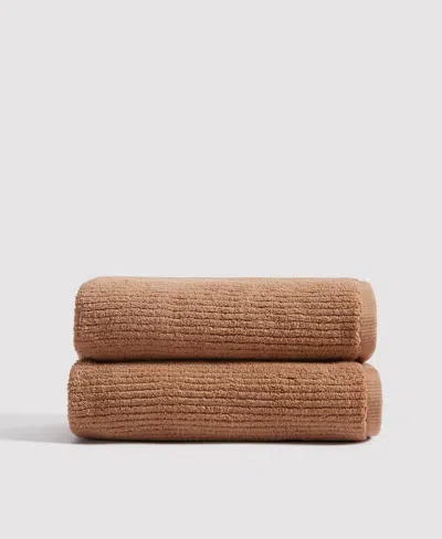 Verlee Ribbed Turkish Cotton Towels Adobe