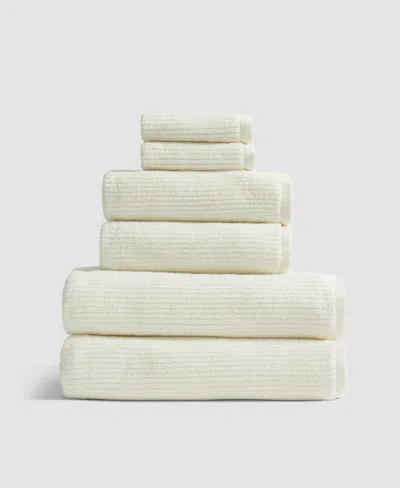 Verlee Ribbed Turkish Cotton Towels Cream