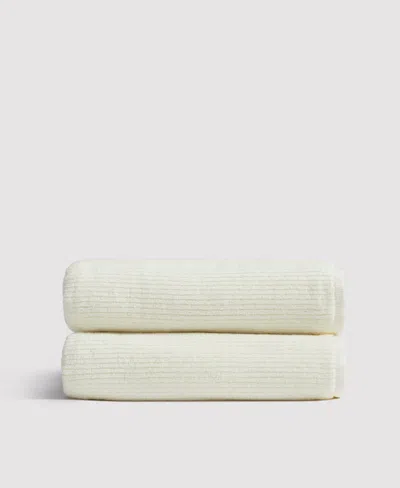 Verlee Ribbed Turkish Cotton Towels Cream