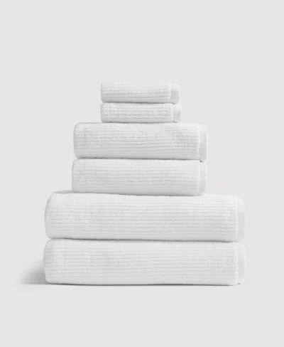 Verlee Ribbed Turkish Cotton Towels White