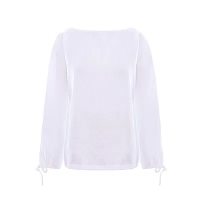 Verlinne Women's Helene Linen White Blouse