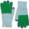 Verloop Colorblock Touchscreen Gloves In Green