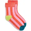 Verloop Mismatch House Crew Socks In Pink