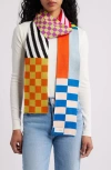 Verloop Pattern Patch Skinny Scarf In Multi