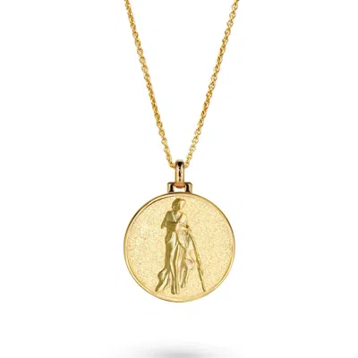 Vermaye Switzerland Women's Gold Aquarius Necklace Vermeil Cablechain
