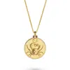Vermaye Switzerland Women's Gold Cancer Necklace Vermeil Cablechain