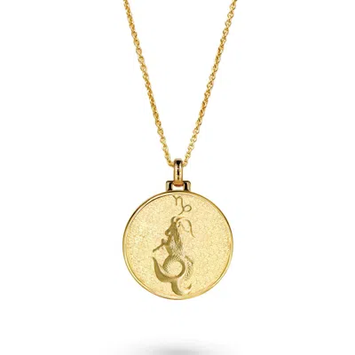 Vermaye Switzerland Women's Gold Capricorn Necklace Vermeil Cablechain