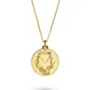 Vermaye Switzerland Women's Gold Gemini Necklace Vermeil Cablechain In Gold