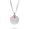 Vermaye Switzerland Women's Scarab Ruby Necklace Silver Boxchain
