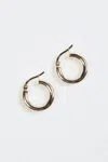 Vermeer Studio Bianca Hoops In Gold In Silver