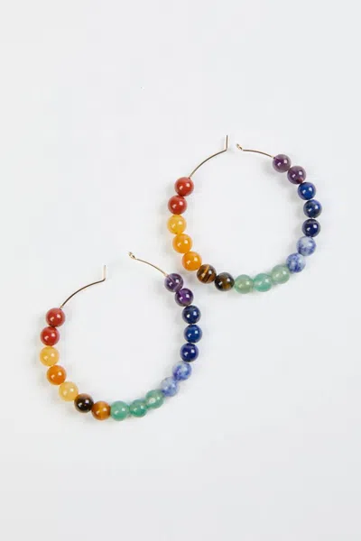 Vermeer Studio Elliana Earrings In Gold/multicolor In Blue