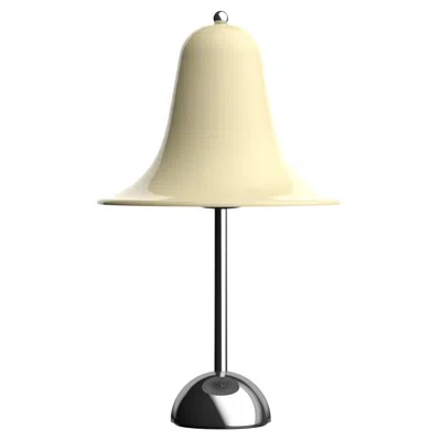 Pre-owned Verner Panton 'pantop' Portable Table Lamp In Cream White And Chrome For Verpan