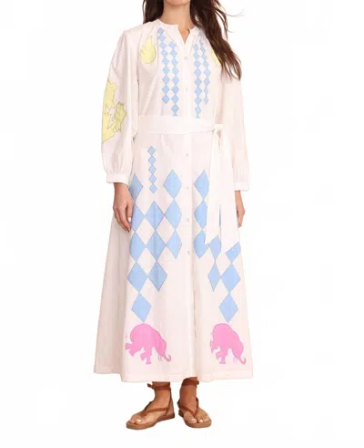 Vero Alfie Carousel Dress In White