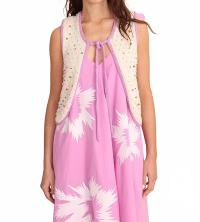 Vero Alfie Doll Vest In Ecru In White