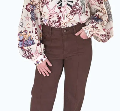 Vero Alfie Epoque Shirt In Multicolor In Brown