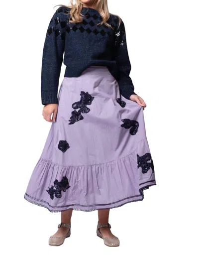 Vero Alfie Klimt Skirt In Lilac In Blue