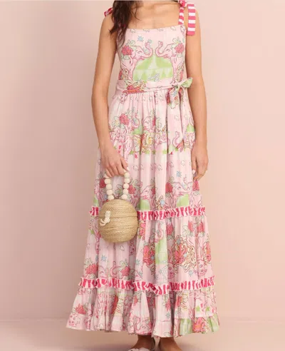 Vero Alfie Magic Dress In Pink With Multicolored Circus Print