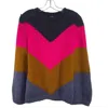 Vero Alfie Women's Aguariba Colorblock Chunky Knit Chevron Sweater In Multi In Multi