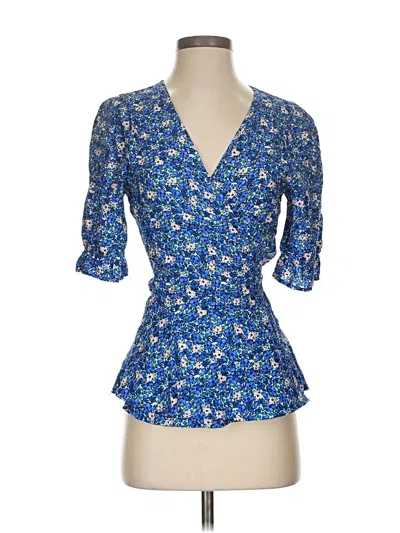 Pre-owned Vero Moda 3/4 Sleeve Blouse In Blue