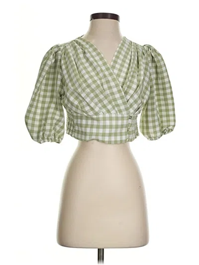 Pre-owned Vero Moda 3/4 Sleeve Blouse In Green