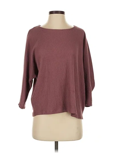 Pre-owned Vero Moda 3/4 Sleeve T-shirt In Burgundy
