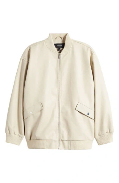 Vero Moda Agate Faux Leather Jacket In Neutral